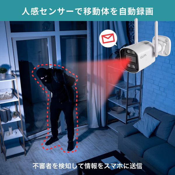 朝日電器 防犯カメラ 屋外対応 センサーライト機能付き TBC-SC300 1個