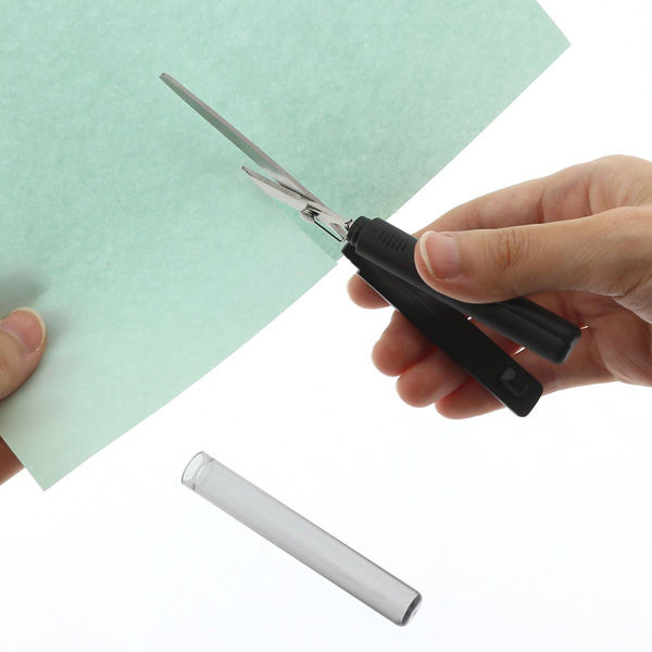 サンスター文具 スティッキール はさみロング ブラック×クリアブラック