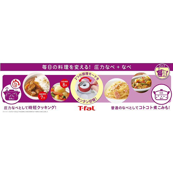 T-fal クリプソミニット デュオ レッド 5.2L P4605136 1個（直送
