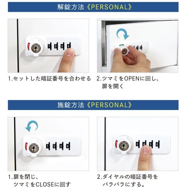 Netforce NSAFE（エヌセーフ）2列2段4人用 ダイヤル錠 幅400×奥行280 