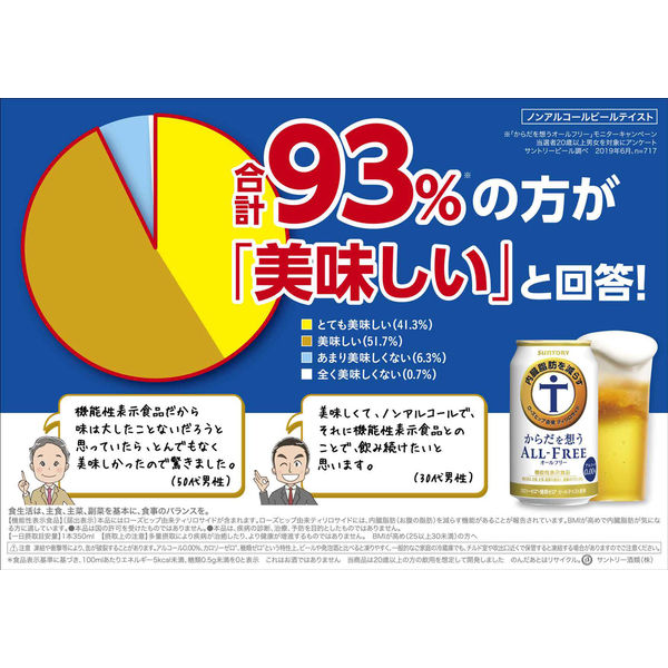 ノンアルコール からだを想うオールフリー 500ml 1ケース（24本