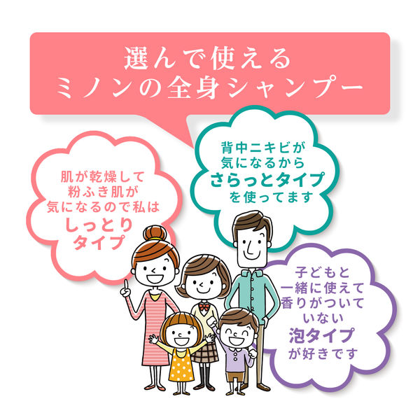 ミノン 全身 シャンプー しっとり タイプ 450ml ストア