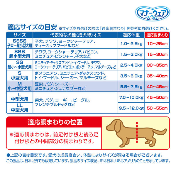 マナーウェア 男の子用 Mサイズ 4種のデザインパック 4枚 3袋 ペット用