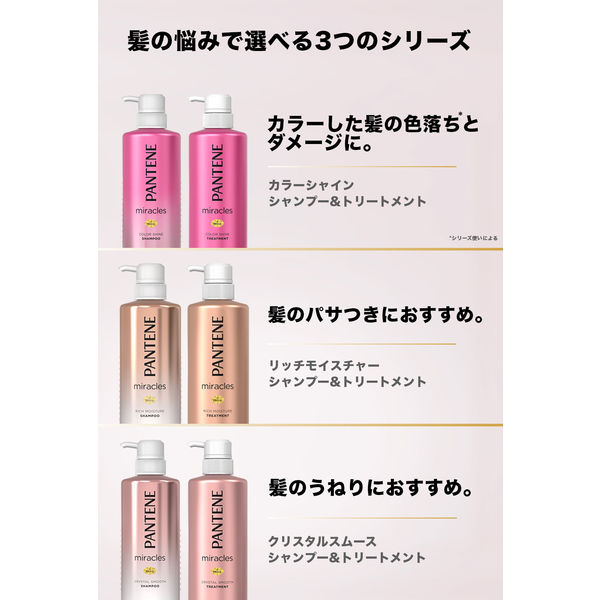 パンテーン ミラクルズ リッチモイスチャー シャンプー 詰め替え 特大サイズ 880ml 3個 P＆G