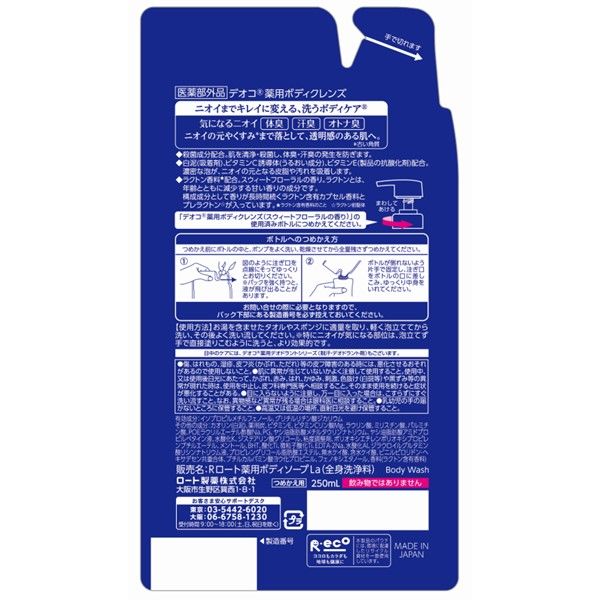 DEOCO デオコ 薬用ボディクレンズ つめかえ用 250ml 2セット - ボディ