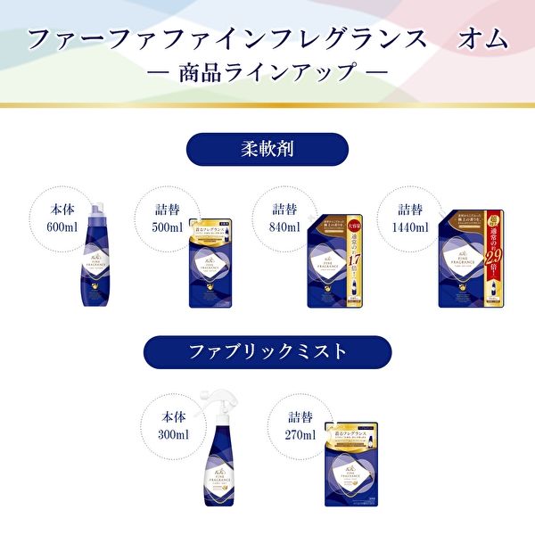 ファーファ ファインフレグランス ファブリックミスト オム クリスタルムスク 詰め替え 270ml 1セット（2個） - アスクル