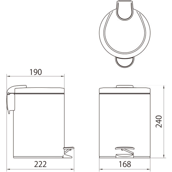 山崎産業 サニタリーボックス ゴミ箱 STーM3D DPー34CーSB 1個