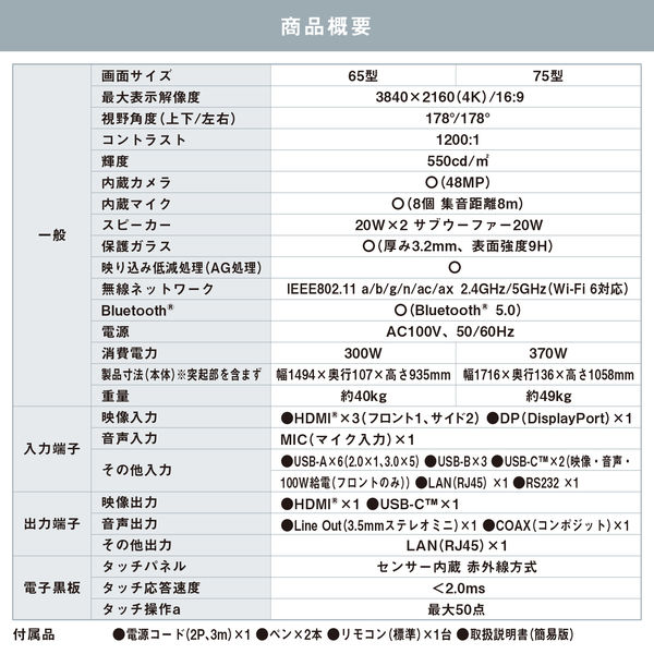 アイリスオーヤマ　電子黒板　スタンド 楽天市場】＼見積り承ります！／ 電子黒板 75型 スタンドセット