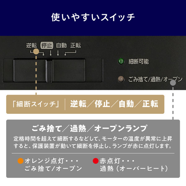 A4 オートフィード ミニクロスカット シュレッダー (22L/最大100