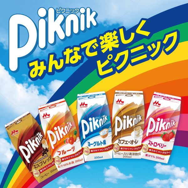 森永乳業 ピクニック いちごオ・レ 200ml 1箱（24本入） - アスクル