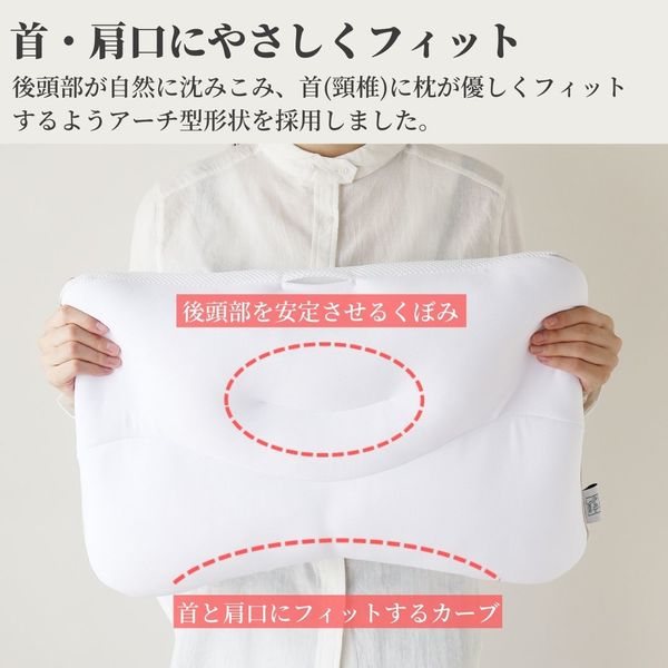 枕 西川とLOHACOが考えた仰向け寝に心地よいまくら 低め ロータイプ 50×35×7cm 西川 オリジナル 1個 オリジナル - アスクル