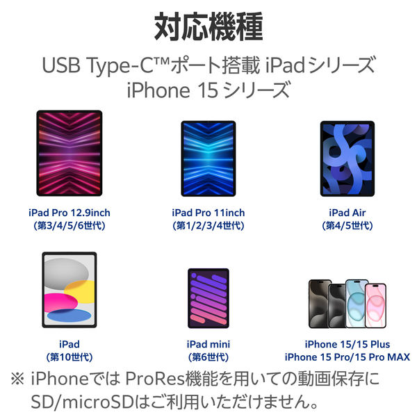 iPad専用 USB Type C ドッキングステーション ハブ 6-in-1 ブラック