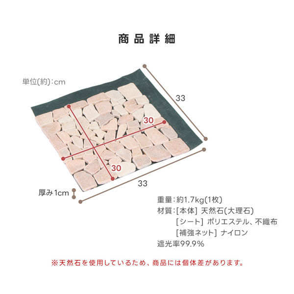 敷石★天然石★庭石★玉石★300×300×10㎜★シート11枚【送料無料】 楽天市場】黒玉砂利 ブラック 20kg 丸い 15〜25mm タンブル 庭石