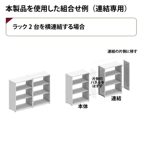 オカムラ ジャスタスラック ワードローブ 連結専用 幅750×奥行