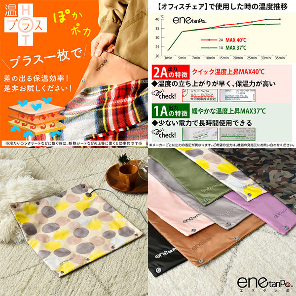 大河商事 enetanpoX エネタンポ シート型ホットマット USB