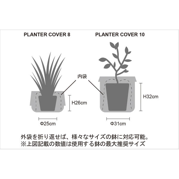 BRID プランターカバー ８号 ライトグレー 003386 1個（直送品） - アスクル