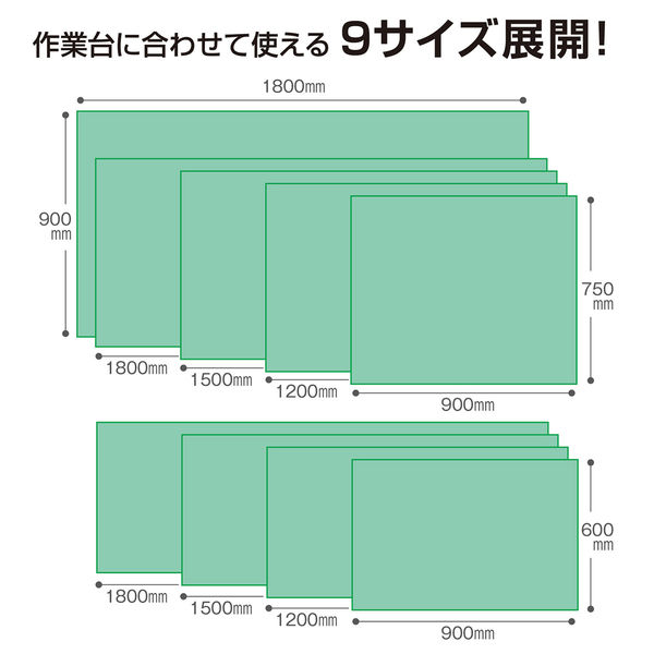 テラモト 制電クッションデスクマット ９００×７５０mm MR1551201 1枚