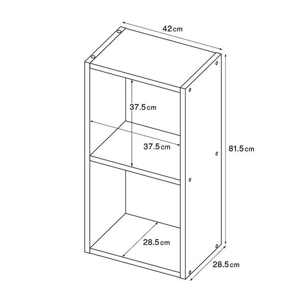 無印良品 スタッキングシェルフ 2段 オーク材 幅42×奥行28.5×高さ81.5cm 良品計画（わけあり品） - アスクル