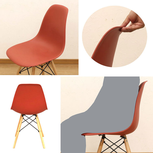 エイ・アイ・エス シェルチェア レッド WDC-07 RE 1脚（直送品