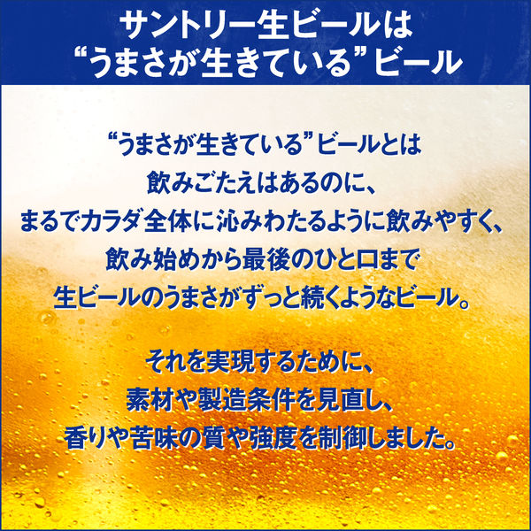 ビール 缶ビール サントリー生ビール 350ml 缶 1箱 （24本） - アスクル