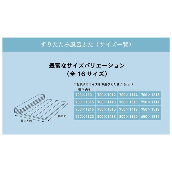 ミエ産業 Ag抗菌折りたたみ式風呂ふた (70×121.5cm) M12ーWH 1枚（直送