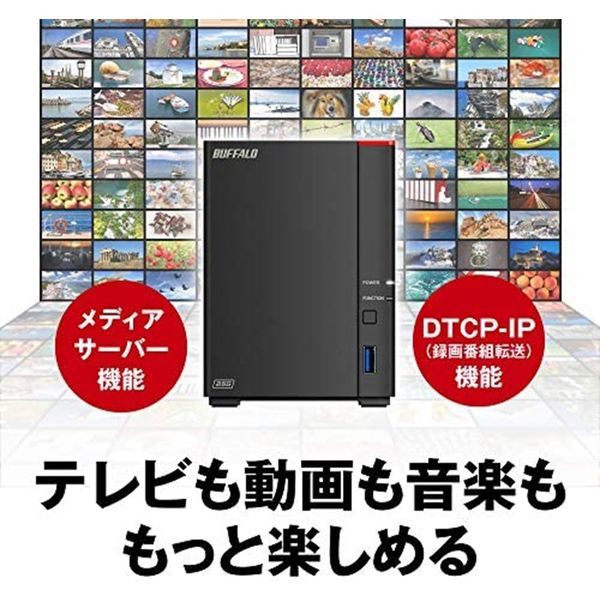 バッファロー NAS 2ベイ 4TB リンクステーション ネットワークHDD