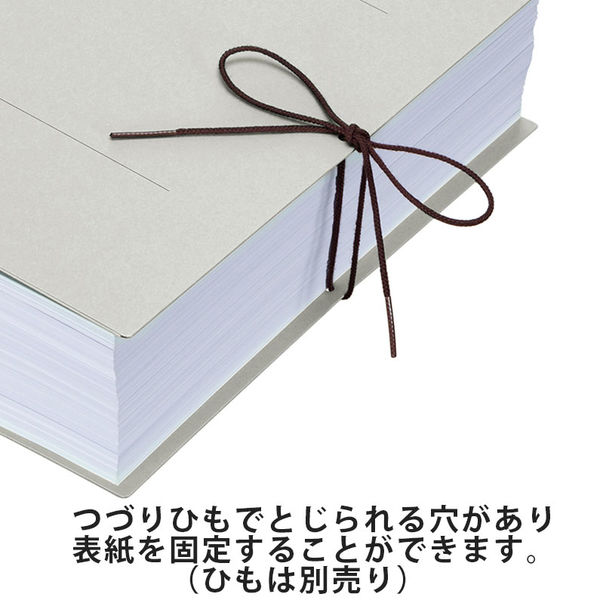 アスクル 背幅伸縮ファイル 紙製（コクヨ製造）A3ヨコ グレー 10冊