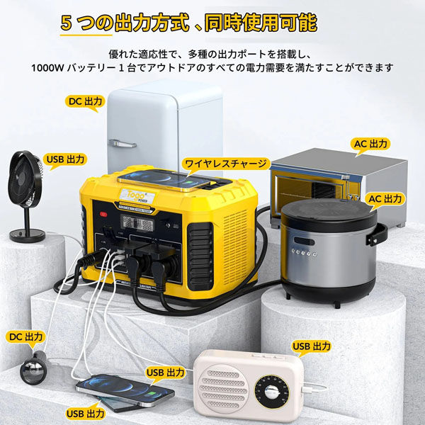 TogoPower ポータブル電源1000ｗタイプ ADVANCE 1000 1台（直送品