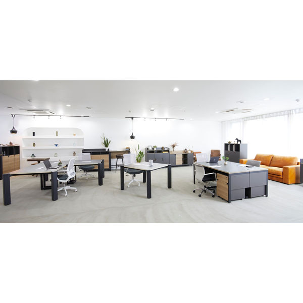 【軒先渡し】SMILE CORP RITZY HORN ハイデスク 幅1200×奥行450×高950mm アイロングレー 720021 1台（直送品） RITZY HORN アイロングレー