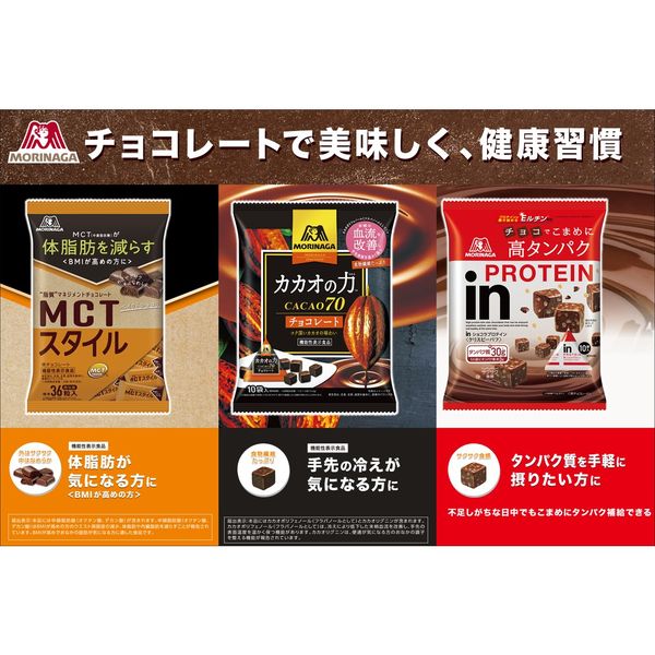 inショコラプロテイン＜クリスピーパフ＞ 3袋 森永製菓 チョコレート