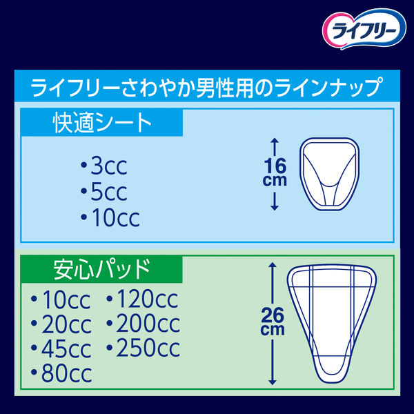 尿漏れパッド ライフリー さわやか男性用安心パッド 多い時でも安心用