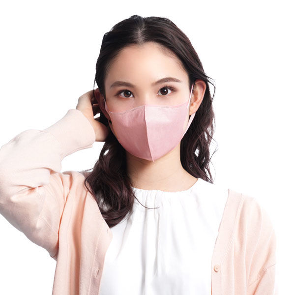 SPUN MASK 立体型スパンレース 不織布(コーラルピンク)1セット SPUN MASK 立体型スパンレース 不織布(コーラルピンク)1セット