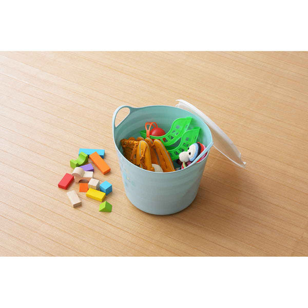 SANKA バスケット 収納 ふた付き Sサイズ squ+ バルンバ ソフト