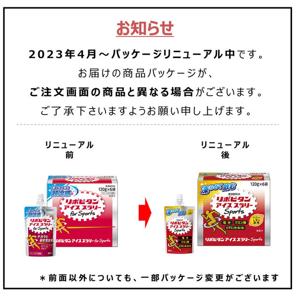 大正製薬 リポビタンアイススラリーSports ハニーレモン風味 120g 1箱（6個入）