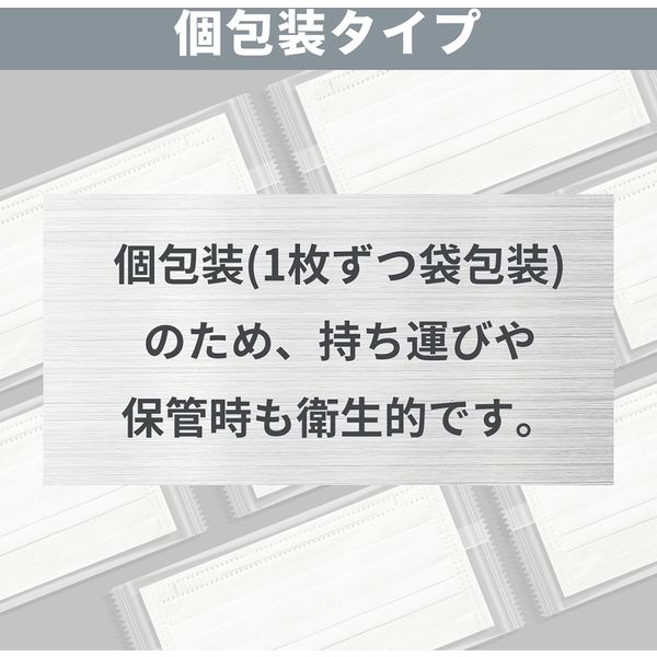 RAMEDICO サージカルマスク KE721 50枚入 医療用 クラス2 個包装 ふつうサイズ 日本産業規格適合 不織布 平ゴム プリーツ（直送品）  - アスクル