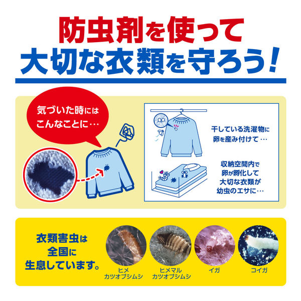 洋服ダンス用パラゾール 衣類用防虫剤 詰め替え 1セット（3個入×10パック） 白元アース