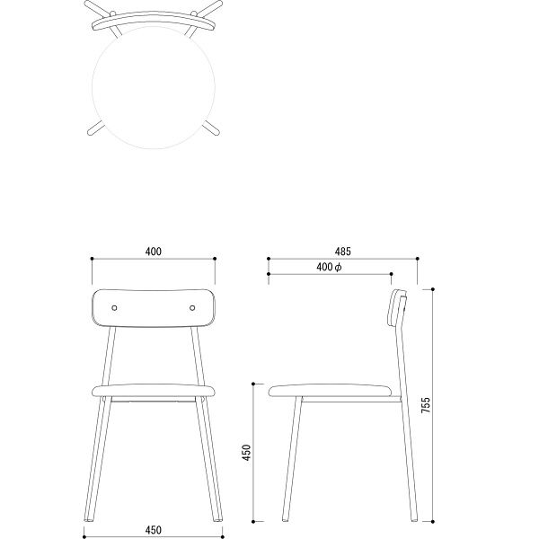 軒先渡し】丸二金属 Proceed（プロシード） コニー スタッキングチェア