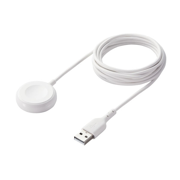 アップルウォッチ磁気充電ケーブル 充電器 ケーブル USB-A 2m ホワイト 