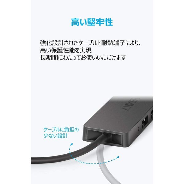 Anker USBハブ Type-A×4ポート Ultra Slim USB3.0 Data Hub バス