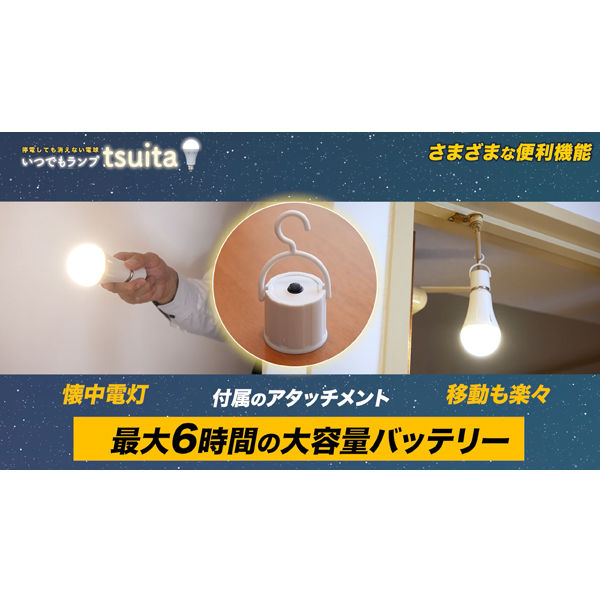 バッテリー付きLEDランプ】日本防災スキーム いつでもランプ