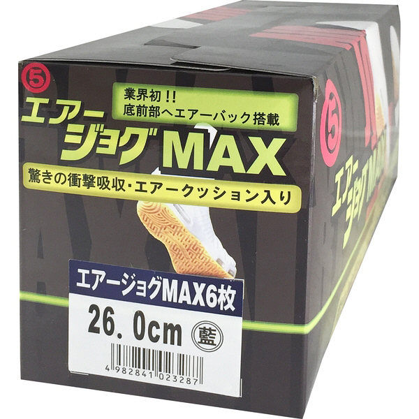 地下足袋・祭り足袋 エアージョグMAX 藍 23.0cm 6枚コハゼ（甲馳） 丸五（マルゴ）（直送品）