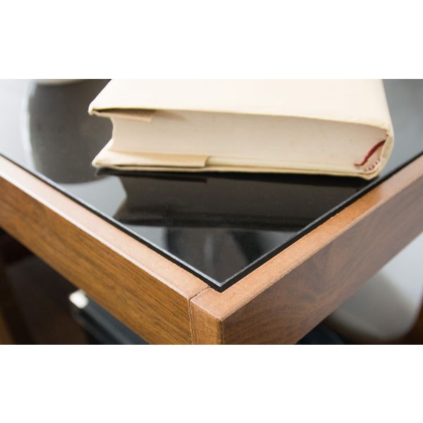 宮武製作所 サイドテーブル3段 幅400×奥行400×高さ525mm ブラウン ST