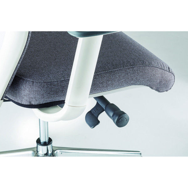 【軒先渡し】オリバー S・CN-70 オフィスチェア ヘッドレストあり ホワイト/グレー S・CN-71・H・AC・GY 1脚（直送品） オリバー CN