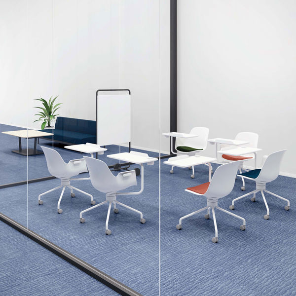 設置込】コクヨ オールインワン ミーティングチェア メモ台付 背座回転