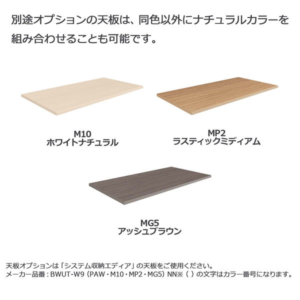 組立設置込】コクヨ インベント収納 両開き扉 上置き 幅900×奥行450×高さ915mm ナチュラルグレー WM-S49F1N  1台(直送品)（直送品） - アスクル