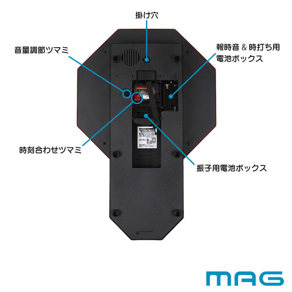 ノア精密 クラシカル振り子時計:西洋館 W-670 BR 1個 幅436×高さ