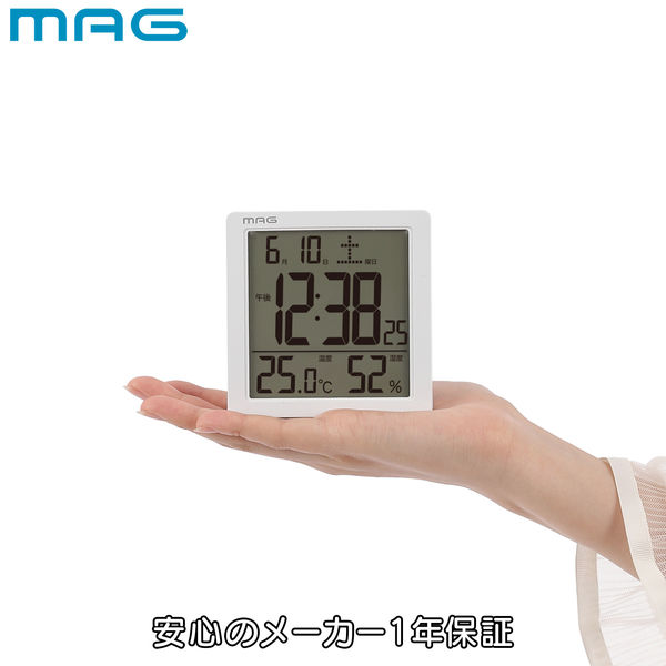 ノア精密株式会社 MAG デジタル目覚まし時計カッシーニ T-726 WH