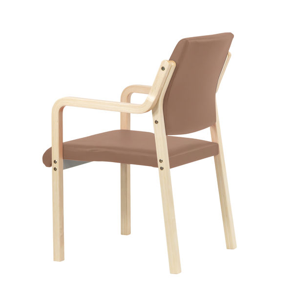 藤沢工業 ナチュラル ウッドチェア テラコッタ 福祉用イス 介護用イス