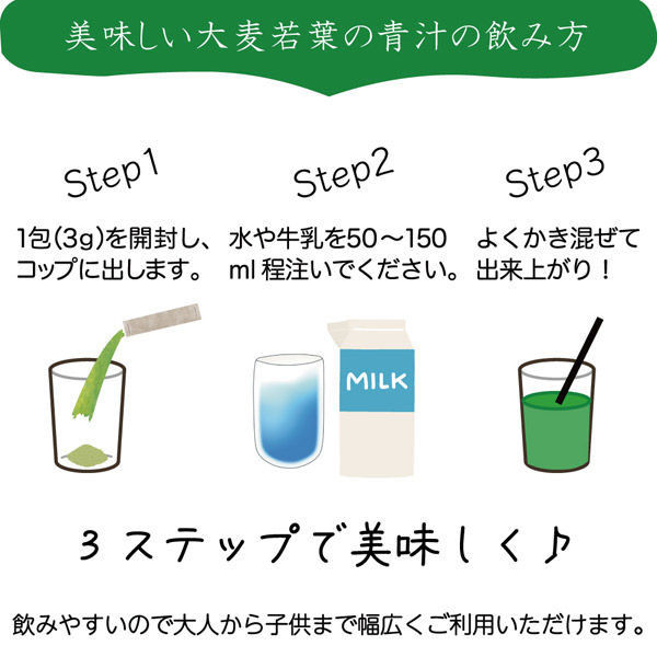 iiもの本舗 大麦若葉の青汁 3g×40包入 4589596694368 1箱(3g×40