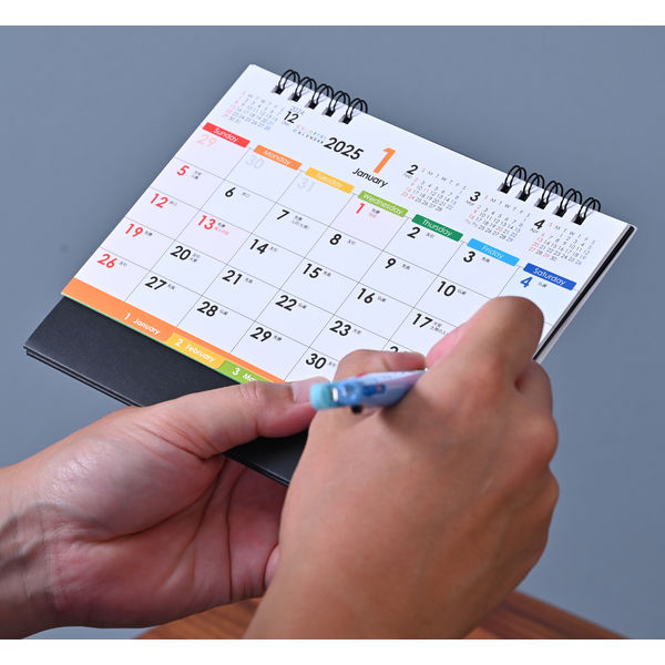 2025年度版カレンダー】ムトウユニパック 卓上 COLORFUL MU-104